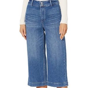 Paige wide leg cropped denim 26 new with tag